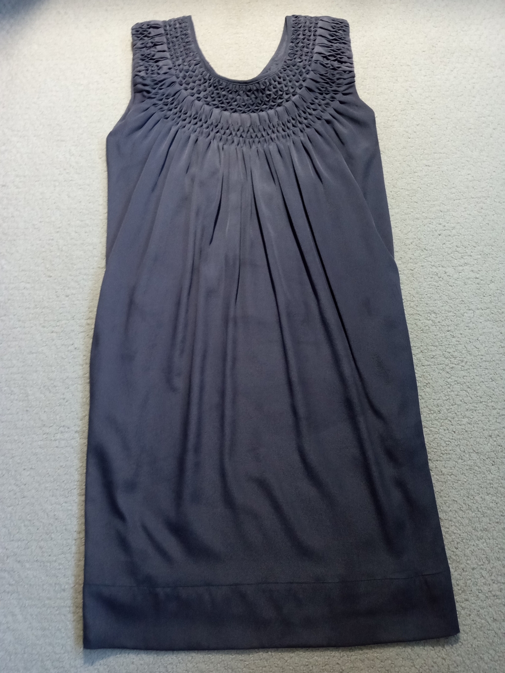 Calvin Klein sleeveless dress in slate blue-gray